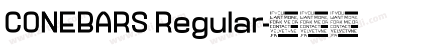 CONEBARS Regular字体转换
